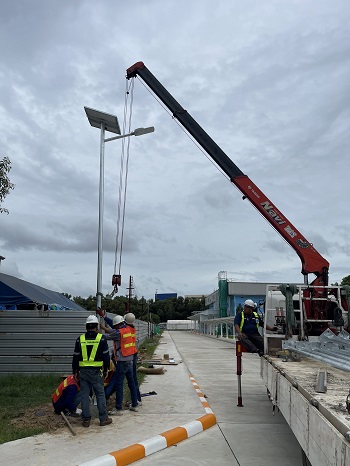 ตัวอย่างงานติดตั้งไฟโซล่าเซลล์all in one