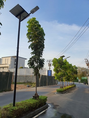 ตัวอย่างงานติดตั้งไฟโซล่าเซลล์all in one