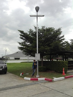 ติดตั้งไฟถนน 1200 หลอด ทรงหลังเต่า