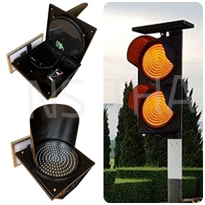 ไฟกระพริบโซล่าเซลล์ 170 หลอด 2 หัว (โคมคู่)